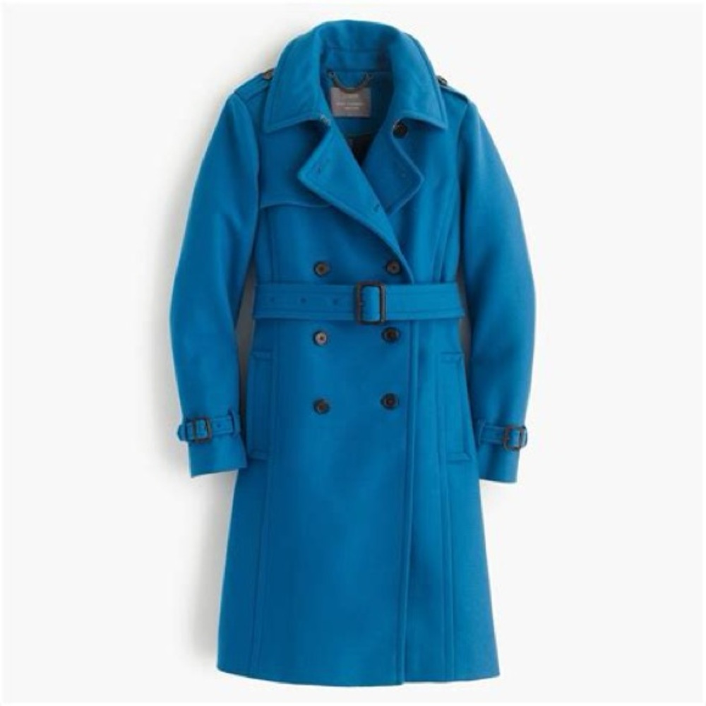 NWOT J. Crew Icon Double-Breasted Wool Cashmere Trench Coat